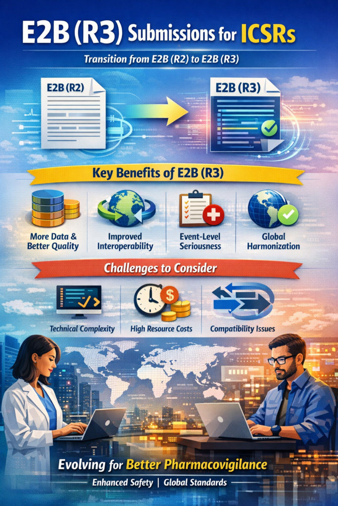 Learn about E2B (R3) submissions for ICSRs.