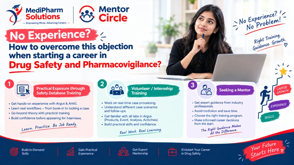 No Experience - How to overcome this objection when starting a career in Drug Safety and Pharmacovigilance?